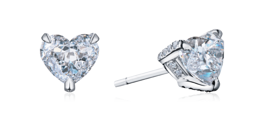 серьги с лабораторными бриллиантами